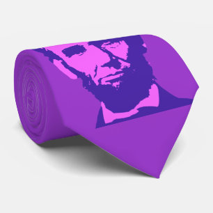 Cravate Abraham Lincoln dans le rose et le pourpre