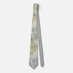Cravate Abstrait floral Grunge Muted Colors