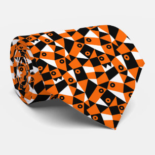 Cravate Abstrait Géométrique 030919 - Orange