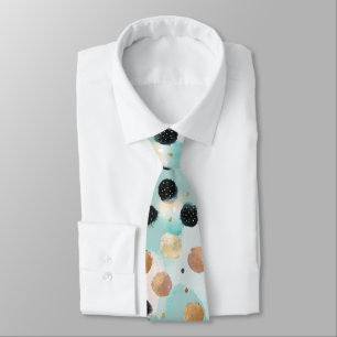 Cravate Abstrait moderne Brushstroke & Polka Dot Motif
