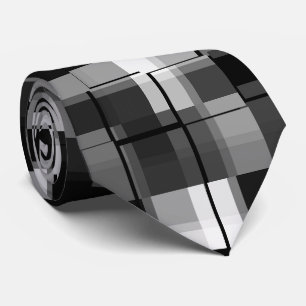 Cravate Abstrait noir blanc