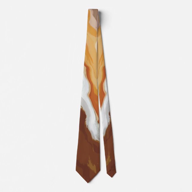 Cravate Abstrait Pastel Paint Fox Tail Edition (Devant)