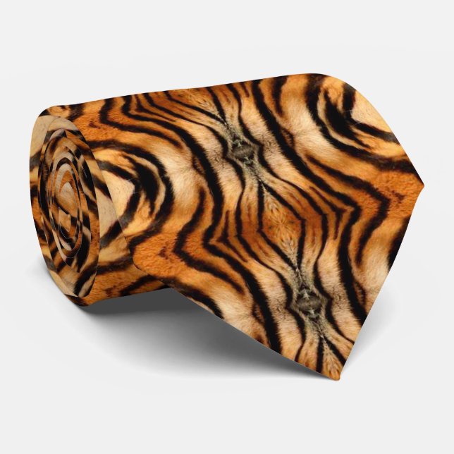 Cravate Abstrait Tiger Masquer Mens (Roulé)