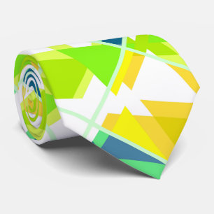 Cravate Abstrait vert jaune