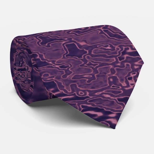 Cravate Abstraite couleur-violet (Roulé)
