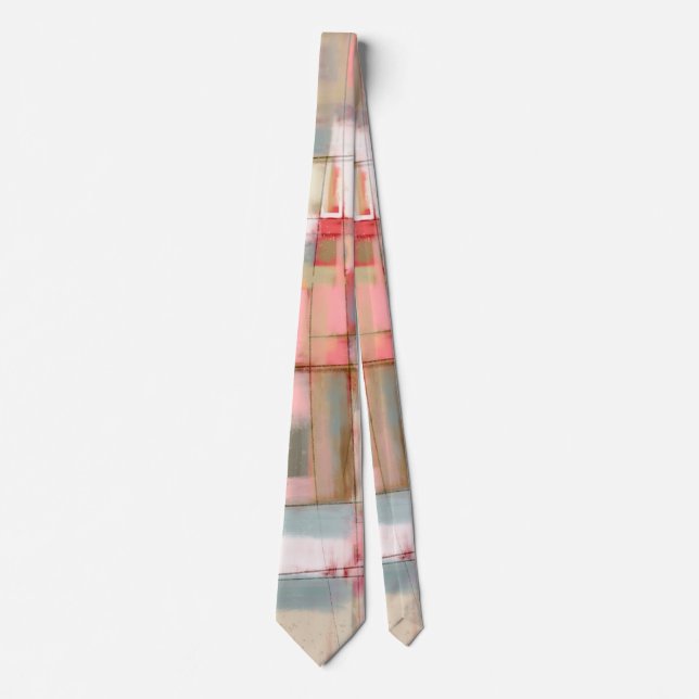 Cravate Abstraite Rose Groomsmen Cadeaux Homecomin (Devant)