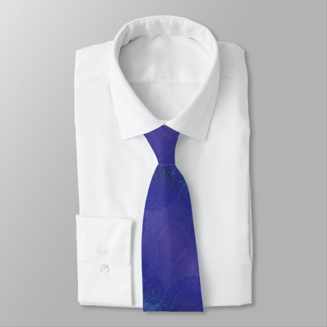 Cravate Acceptation | Médaillons de violet violet bleu Ind (Attaché)