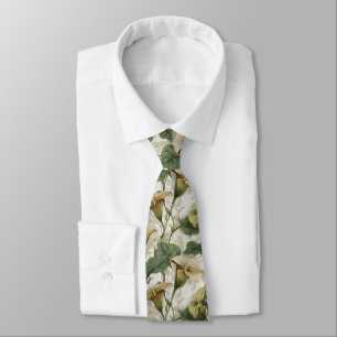 Cravate Accessoires artistiques pour hommes Fleur de calla