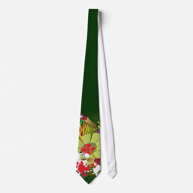 Cravate Acier Abstrait avec ansticks et pinceau (Devant)