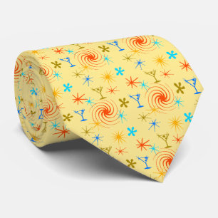 Cravate Ad Man Martini Foulard Jaune à deux côtés