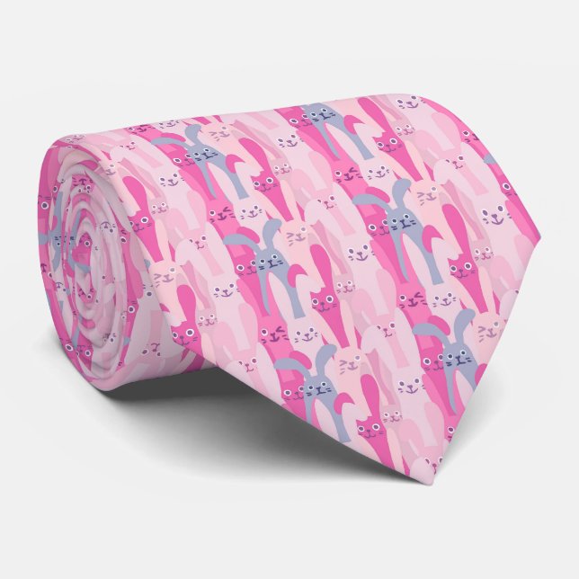 Cravate adorable du motif | de lapins de Pâques (Roulé)