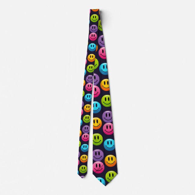 Cravate "Adorable Smile Emoji Motif Collection" (Dos)