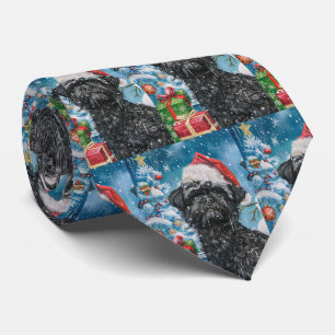 Cravate Affenpinscher Winter Wonderland Christmas Joie