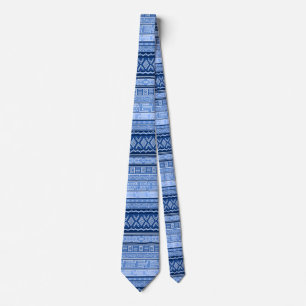 Cravate Afro Blue Modern Tribal Print