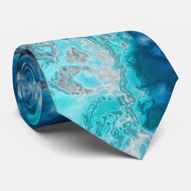 Cravate Agate bleue 1 (Roulé)