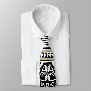 Cravate Aigle de guerre (noir/blanc)