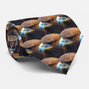 Cravate Aigle doré sauvage en brun