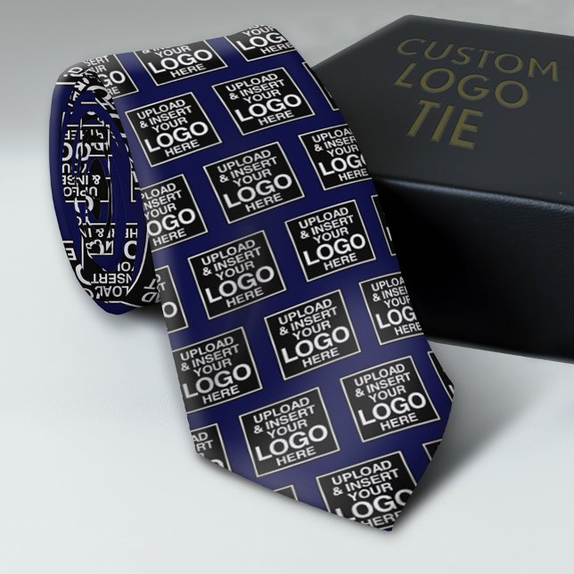 Cravate Ajouter votre Motif de logo - Business Modern - Bl (Custom Logo Neck Ties)