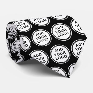 Cravate Ajoutez votre propre noir fait sur commande de