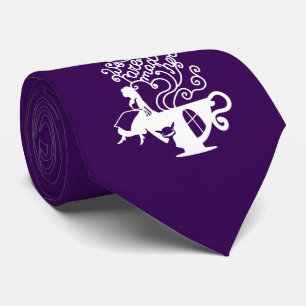 Cravate Alice au pays des merveilles. Illustration silhoue