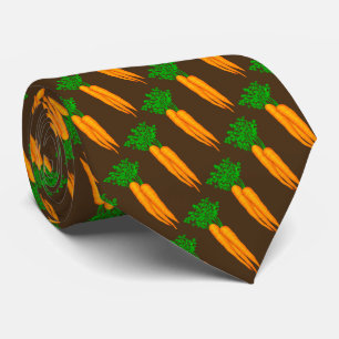 Cravate alimentaire motif de carottes