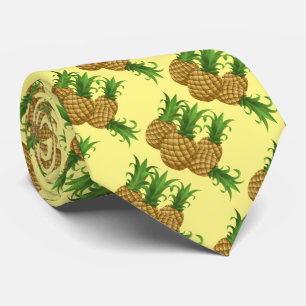 Cravate Aloha, Motif hawaïen de l'ananas tropical