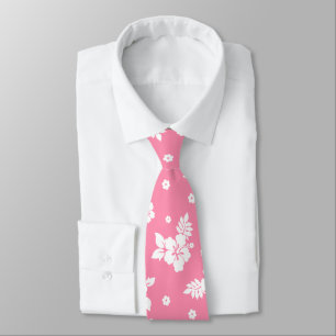 Cravate Aloha Pink Classic Hawaï Motif sans couture
