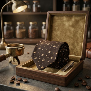 Cravate Amateur de café brun foncé