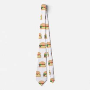 Cravate Amateur De Cheeseburger Moderne Fou De Nourriture 