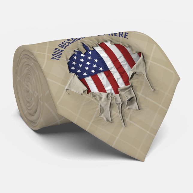 Cravate américain déchiré, déchiré et déchiré (Roulé)