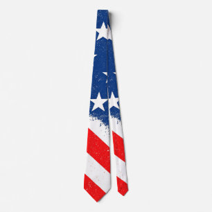 Cravate American Flag Shirt USA Patriotique Star Stripes