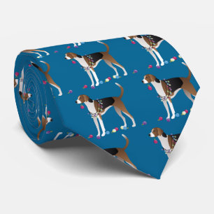 Cravate American Foxhound Christmas Design