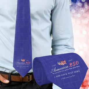Cravate Amérique 250 Terre de liberté Maison Brave Patriot