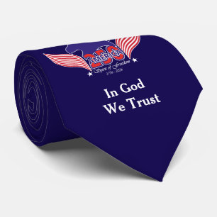 Cravate Amérique 250e-Esprit de liberté-Editable-Sur fond 