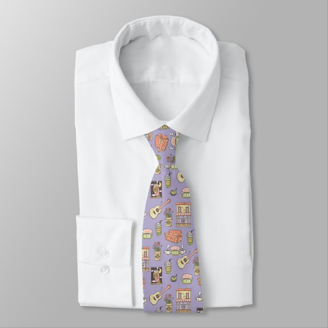 Cravate AMIS™ | Motif d'icône violet (Attaché)
