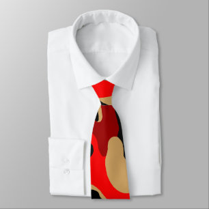 Cravate Amouflage С rouge