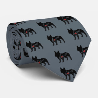 Cravate Amour de bouledogue français