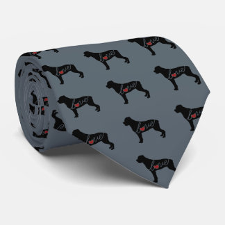 Cravate Amour de rottweiler (Rottie)