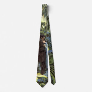 Cravate Amour et Romance Vintage, Vue Tropicale Romantique