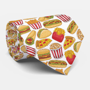 Cravate amoureux de cuisine mixte amusants motif carrelé