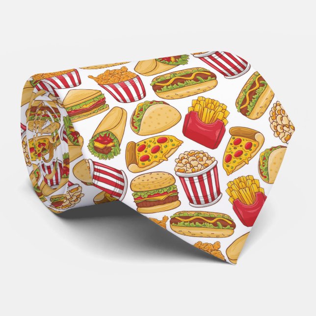 Cravate amoureux de cuisine mixte amusants motif carrelé (Roulé)
