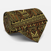 Ancien Motif tribal noir orange