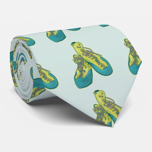 Cravate Ancienne escalade chaussures rock escalade (Roulé)