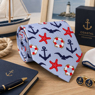Cravate Ancre de marine classique