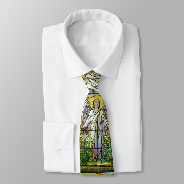 Cravate Ange de résurrection de fenêtre d'église en verre (Attaché)