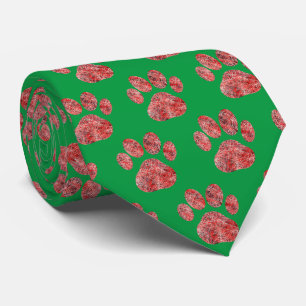 Cravate Animal Paw Cute Silhouette Cute Green Cou