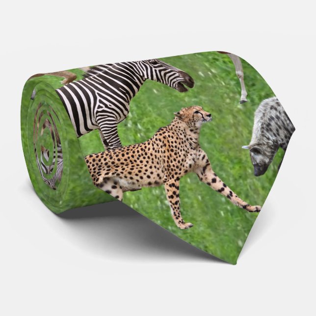 Cravate Animaux africains (Roulé)