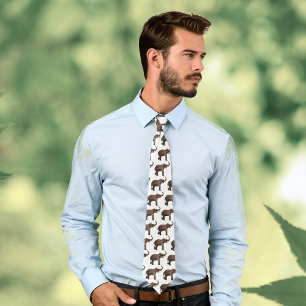 Cravate Animaux sauvages vintages, Eléphants asiatiques de