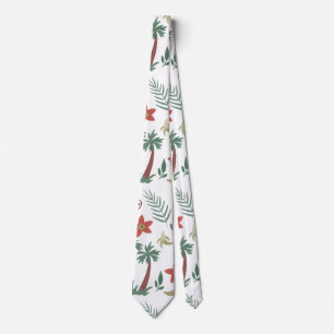 Cravate Animaux tropicaux sans soudure motif macaw et sing