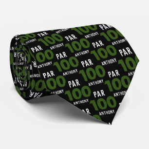 Cravate Anniversaire Golfer Green 100e heureux papa Par
